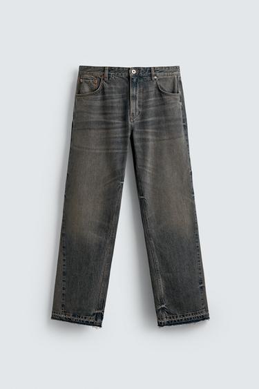 JEAN FLARE FIT - Bleu / Vert de Zara