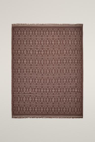MANTA JACQUARD - Marrón de Zara - Imagen 0