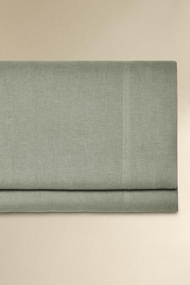 WASHED LINEN FLAT SHEET (140 GxM²) - Зелений/синій Zara