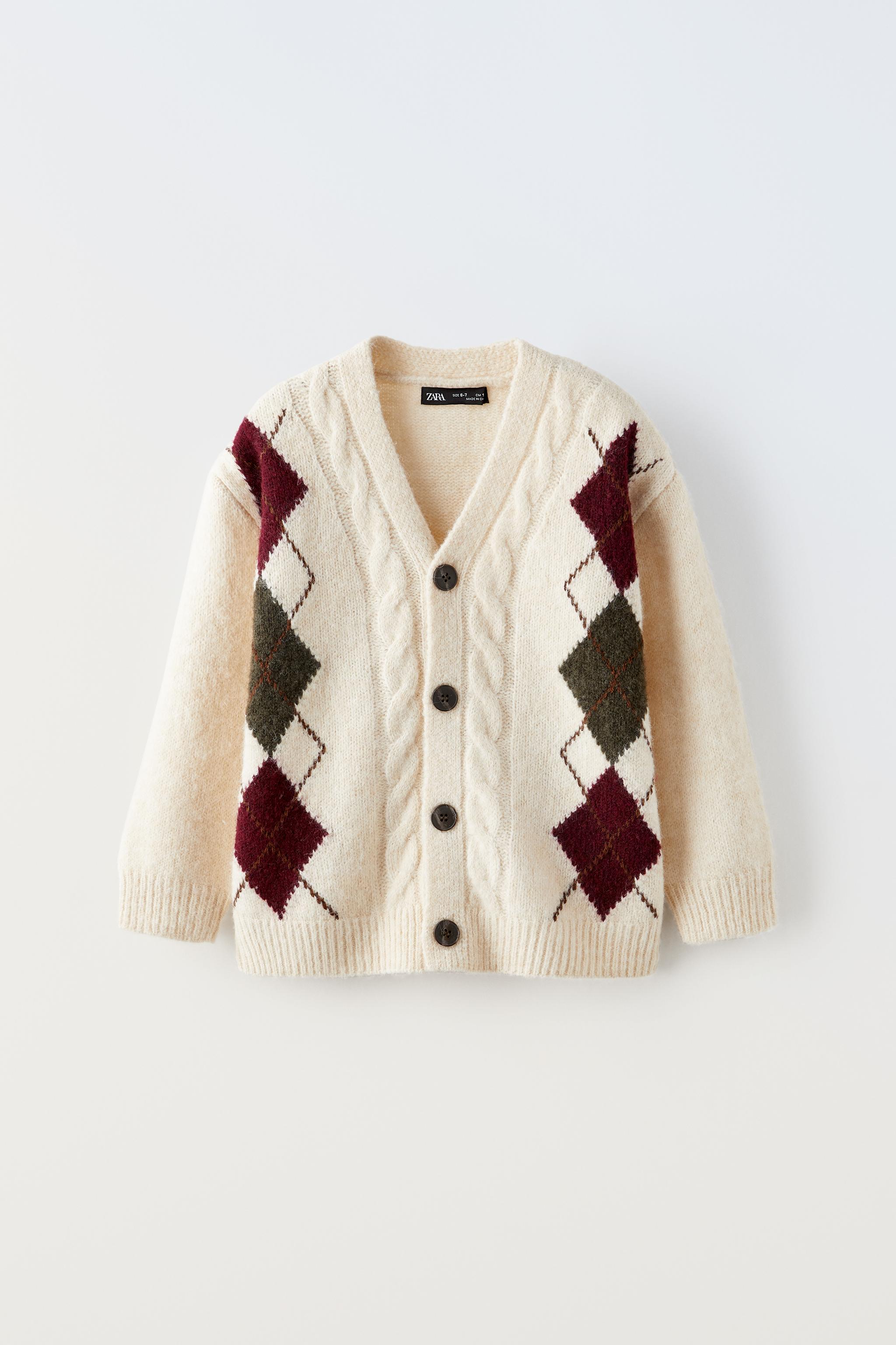 Argyle cardigan on sale