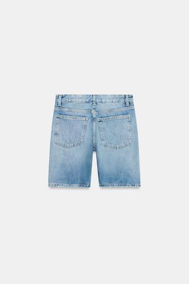 BERMUDA EN DENIM TRF TAILLE MOYENNE - Bleu de Zara - Image 6