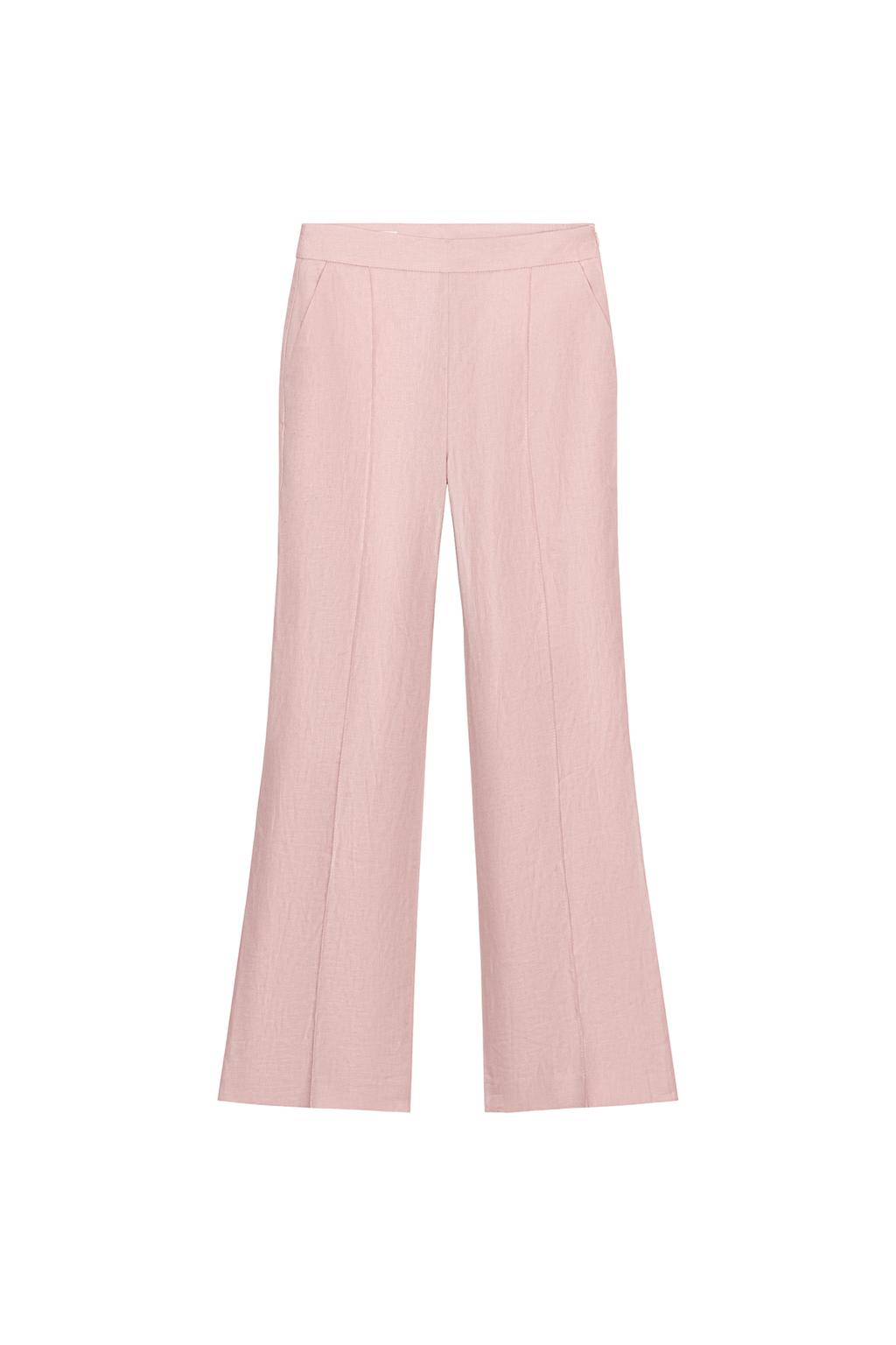 100% LINEN STRAIGHT LEG PANTS - image 3