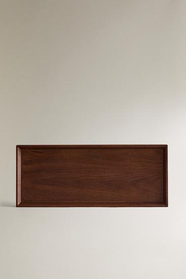 RECTANGULAR WOODEN TRAY - Brown by Zara