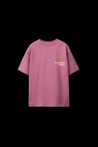 Zara PRINTED T-SHIRT - Pink - Image 0