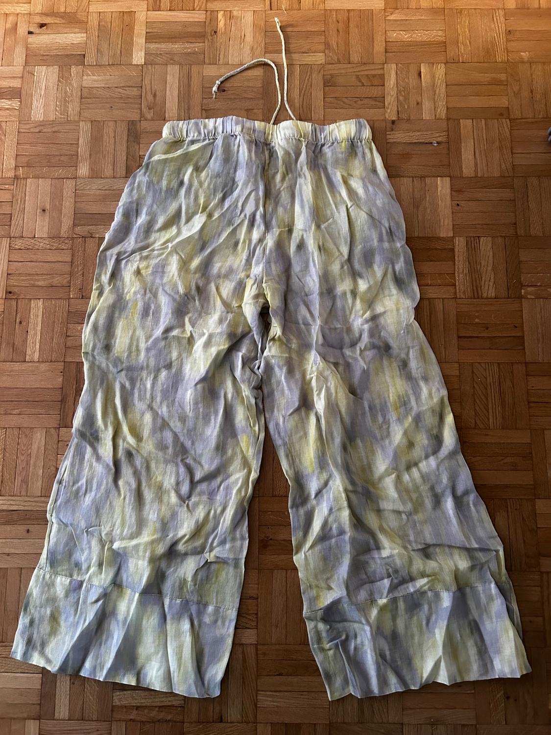 PRINTED PALAZZO RAMIE TROUSERS - Image 4