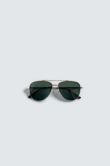 LUNETTES DE SOLEIL STYLE AVIATEUR ÉDITION LIMITÉE - Or de Zara - Image 7