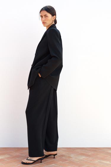 DOUBLE-BREASTED BLAZER WITH SHOULDER PADS - Black by Zara - Image 3