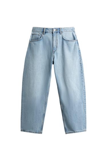 TAPERED WIDE-LEG JEANS