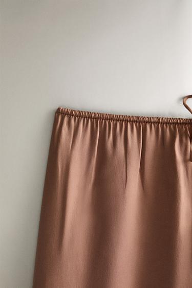 PANTALON SOIE - Rose pâle de Zara - Image 1