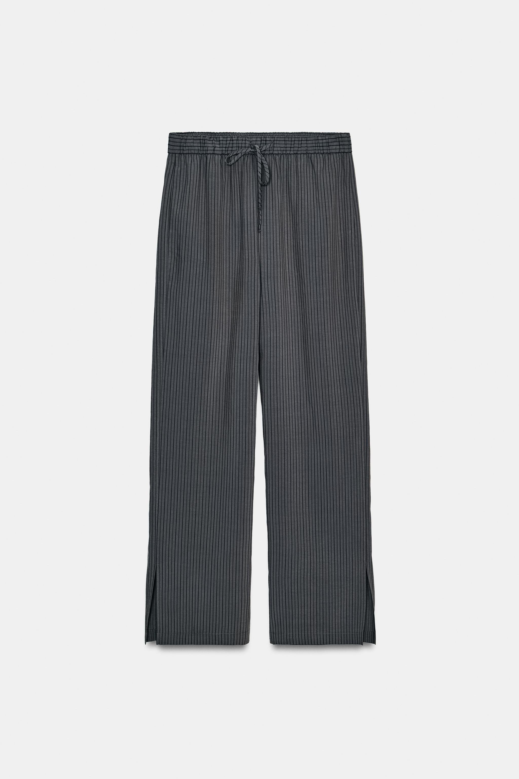 PANTALON STYLE PYJAMA À RAYURES ZW COLLECTION