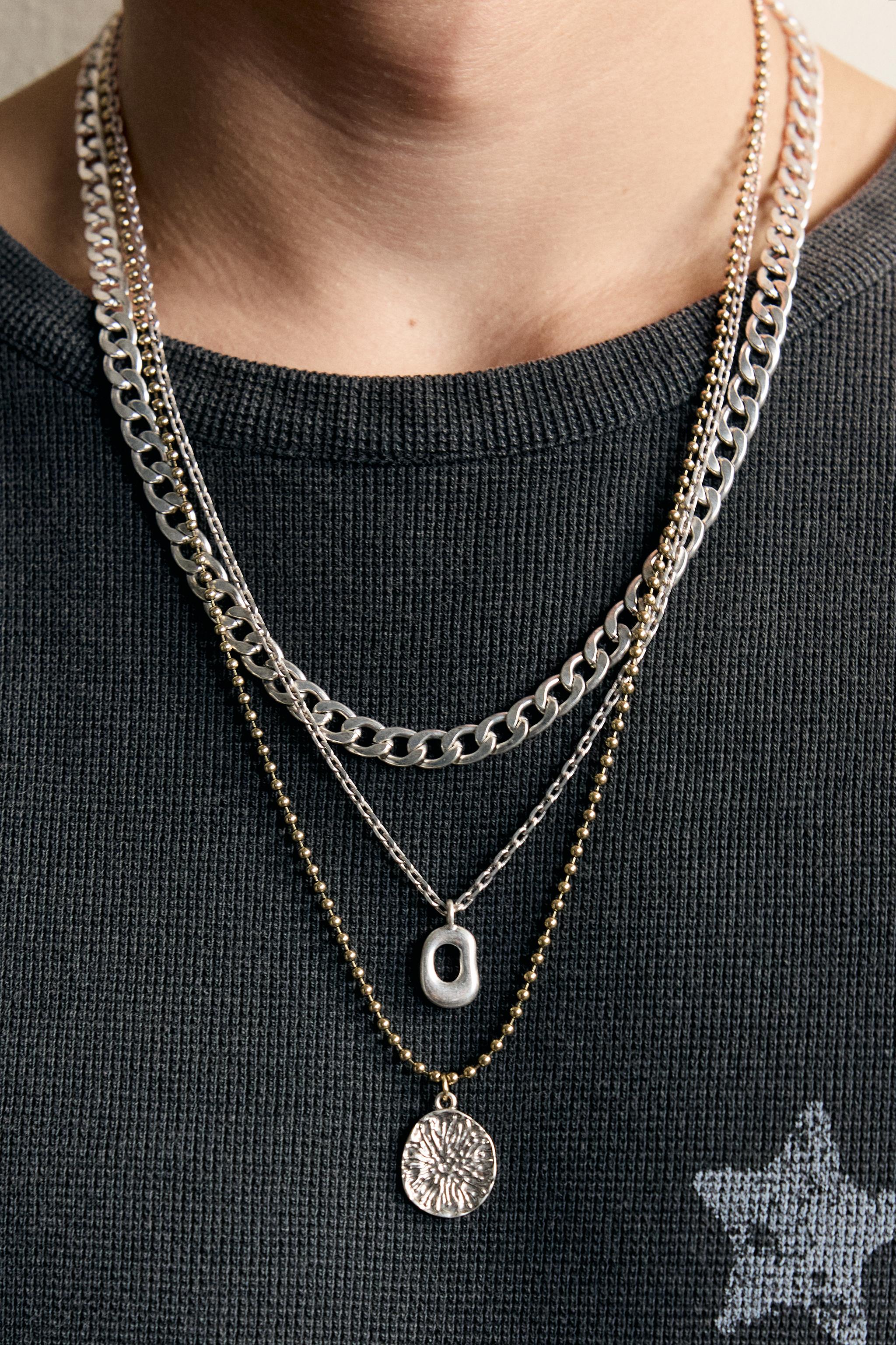 Zara SET OF 3 MIXED CHAINS — фото 2