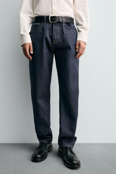 JEAN COUPE DROITE LONGUEUR CHEVILLE SELVEDGE - Bleu de Zara - Image 4