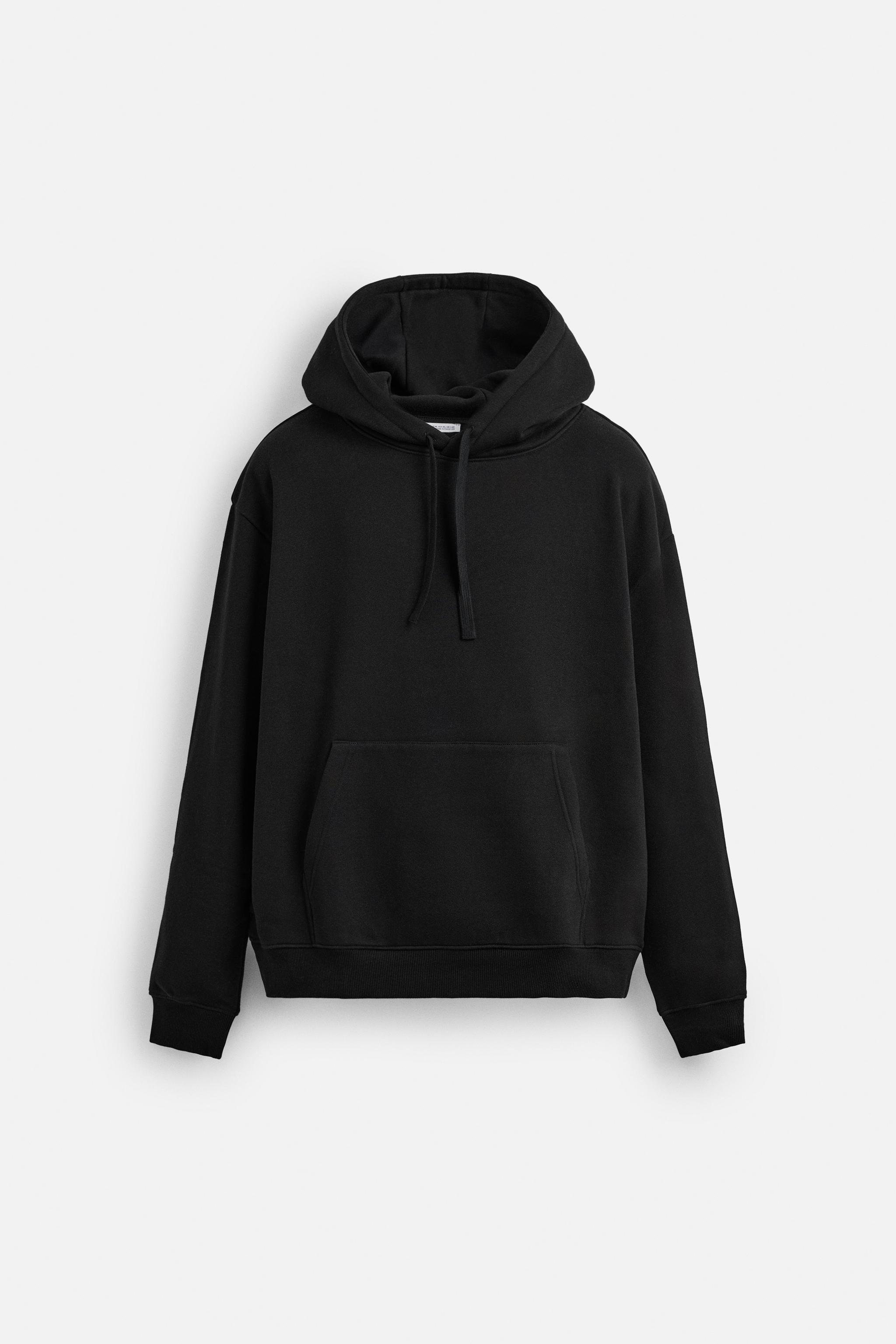 スペイン発送 ZARA フード付きジッパースウェットシャツ 最新作 スペイン発 ZARA ベーシックジッパーフード付きスウェットシャツ