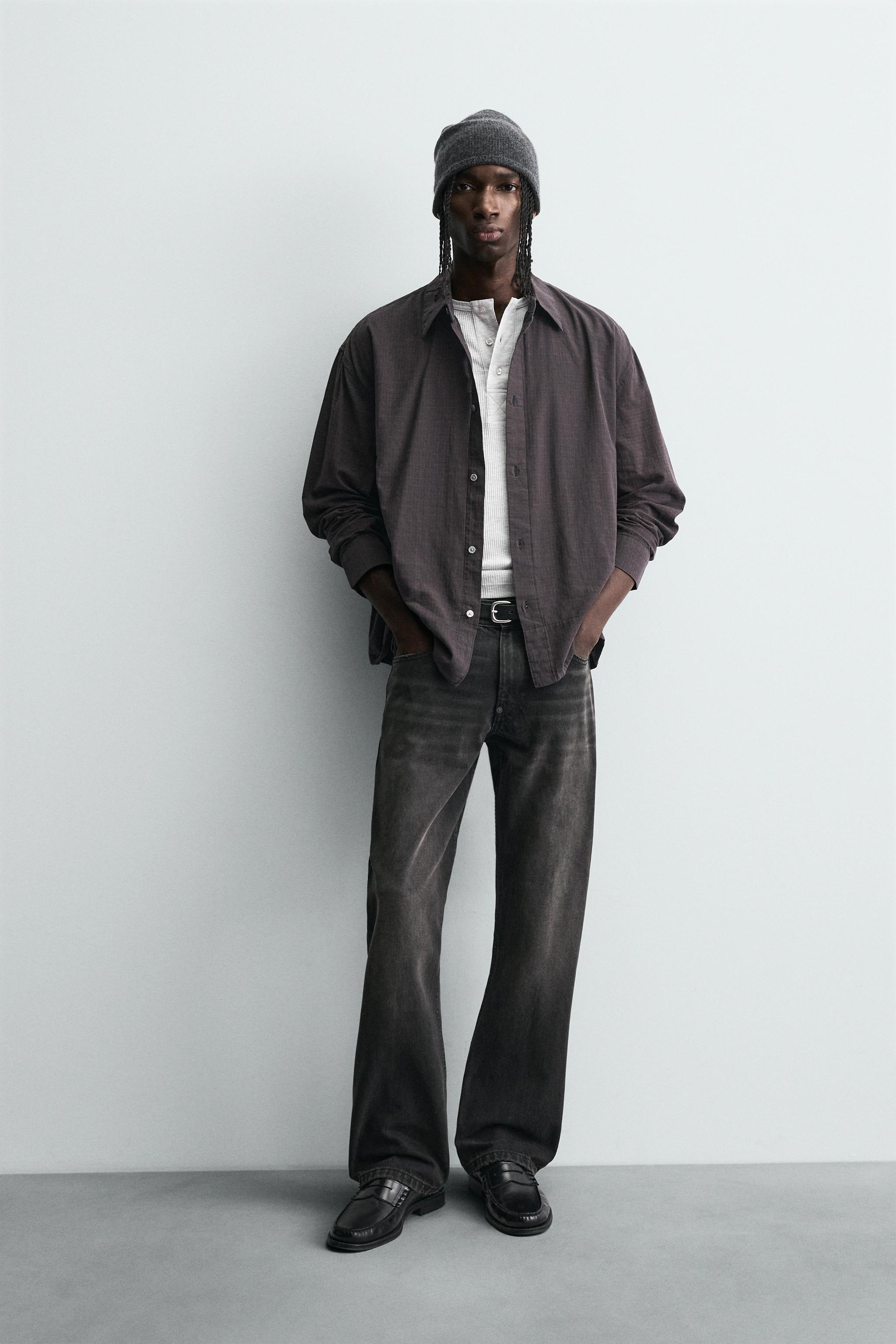 RELAXED FIT PLAID SHIRT