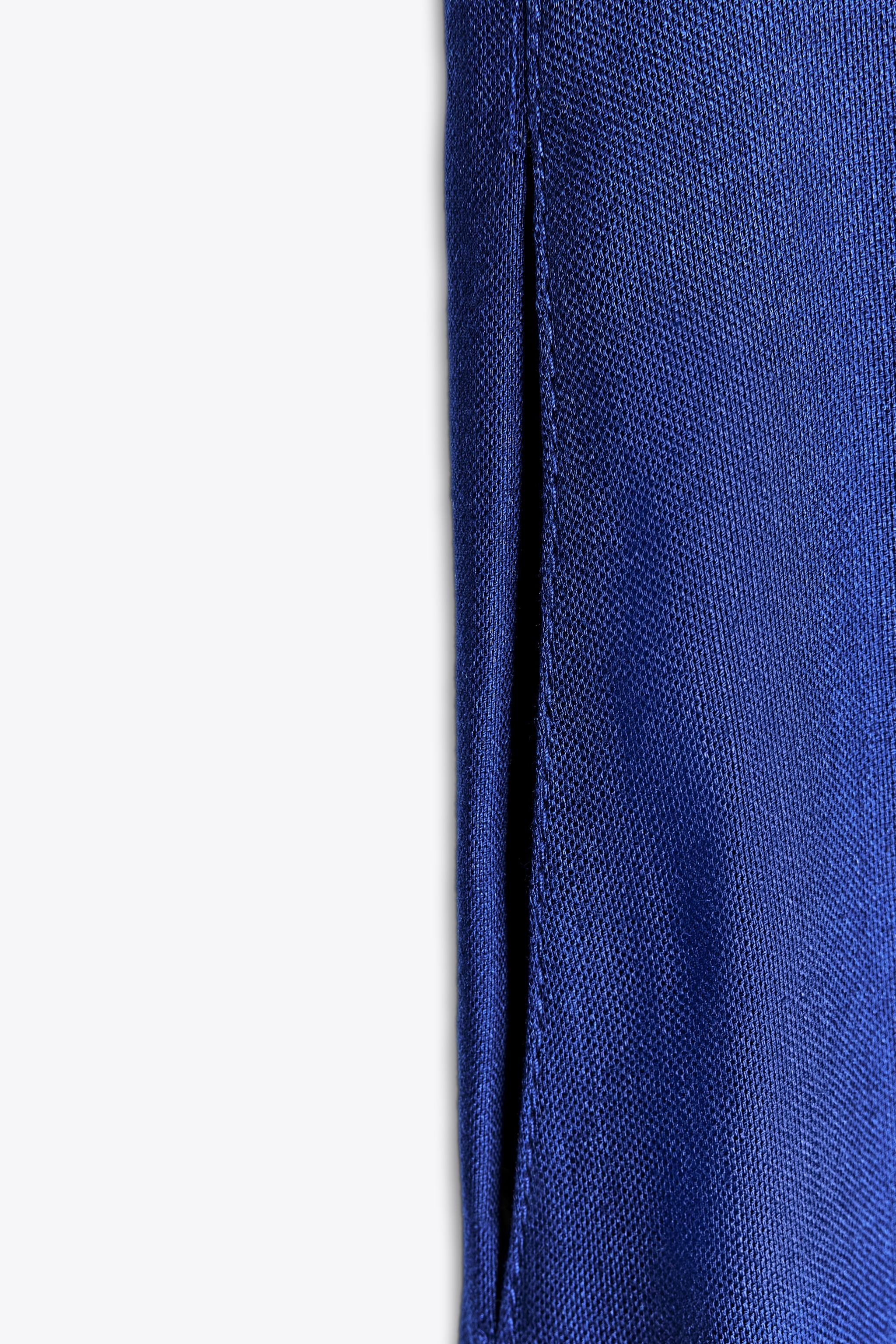 リネンブレンドワンピース ZW COLLECTION - 濃青 | ZARA Japan