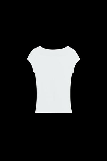 CAMISETA ALGODÓN MODAL - Blanco de Zara