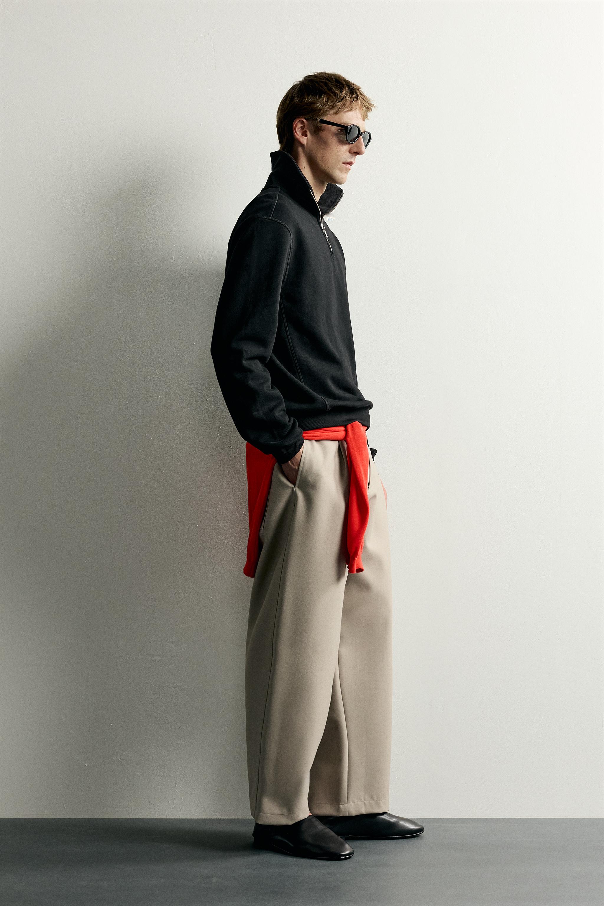 BASIC QUARTER-ZIP SWEATSHIRT