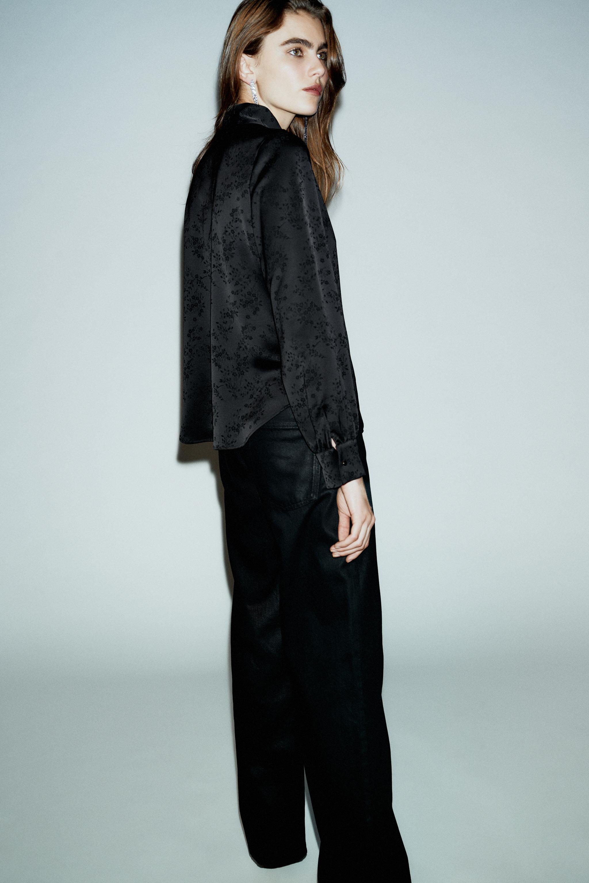 CHEMISE JACQUARD FLEURS BROCHE