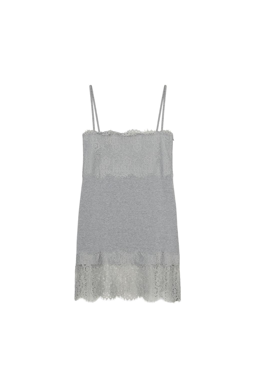 COMBINATION LACE MINI DRESS - image 3
