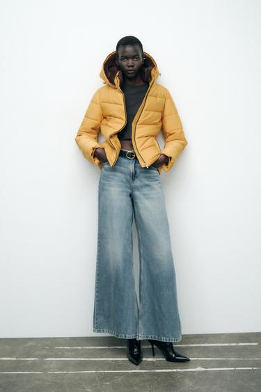 ANORAK ACOLCHADO ENTALLADO WATER AND WIND PROTECTION - Mostaza de Zara