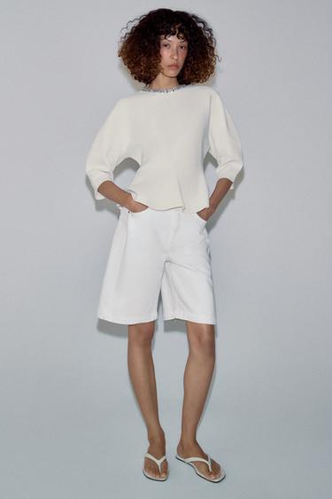 CUERPO PUNTO CUELLO JOYA - Crudo de Zara