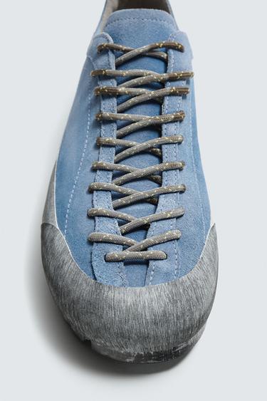 BASKETS EN CUIR SEMELLE VIBRAM® AARON LEVINE X ZARA - Bleu de Zara - Image 5