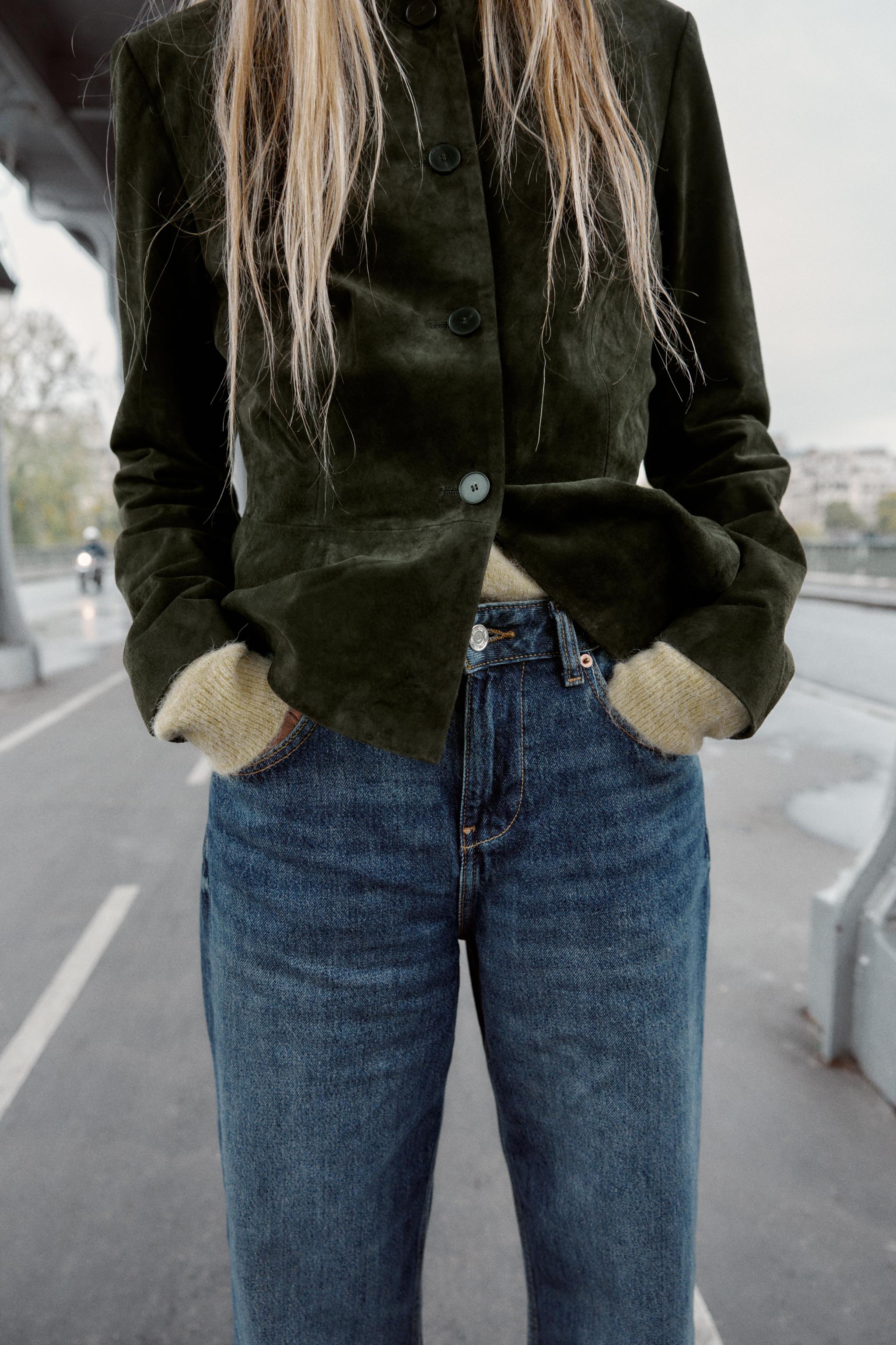 Z1975 HIGH-WAISTED WIDE LEG CROPPED JEANS