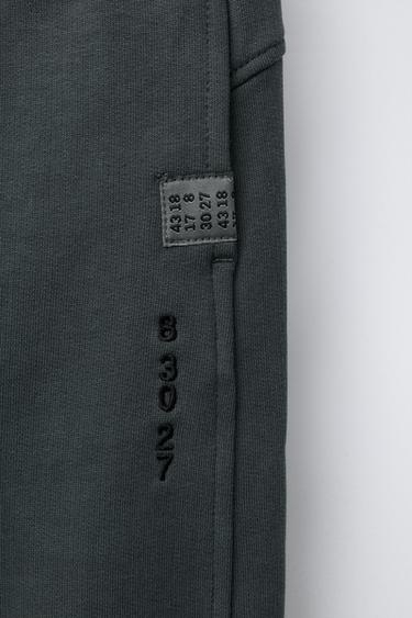EMBROIDERED BALLOON PLUSH TROUSERS - Anthracite grey by Zara - Image 3