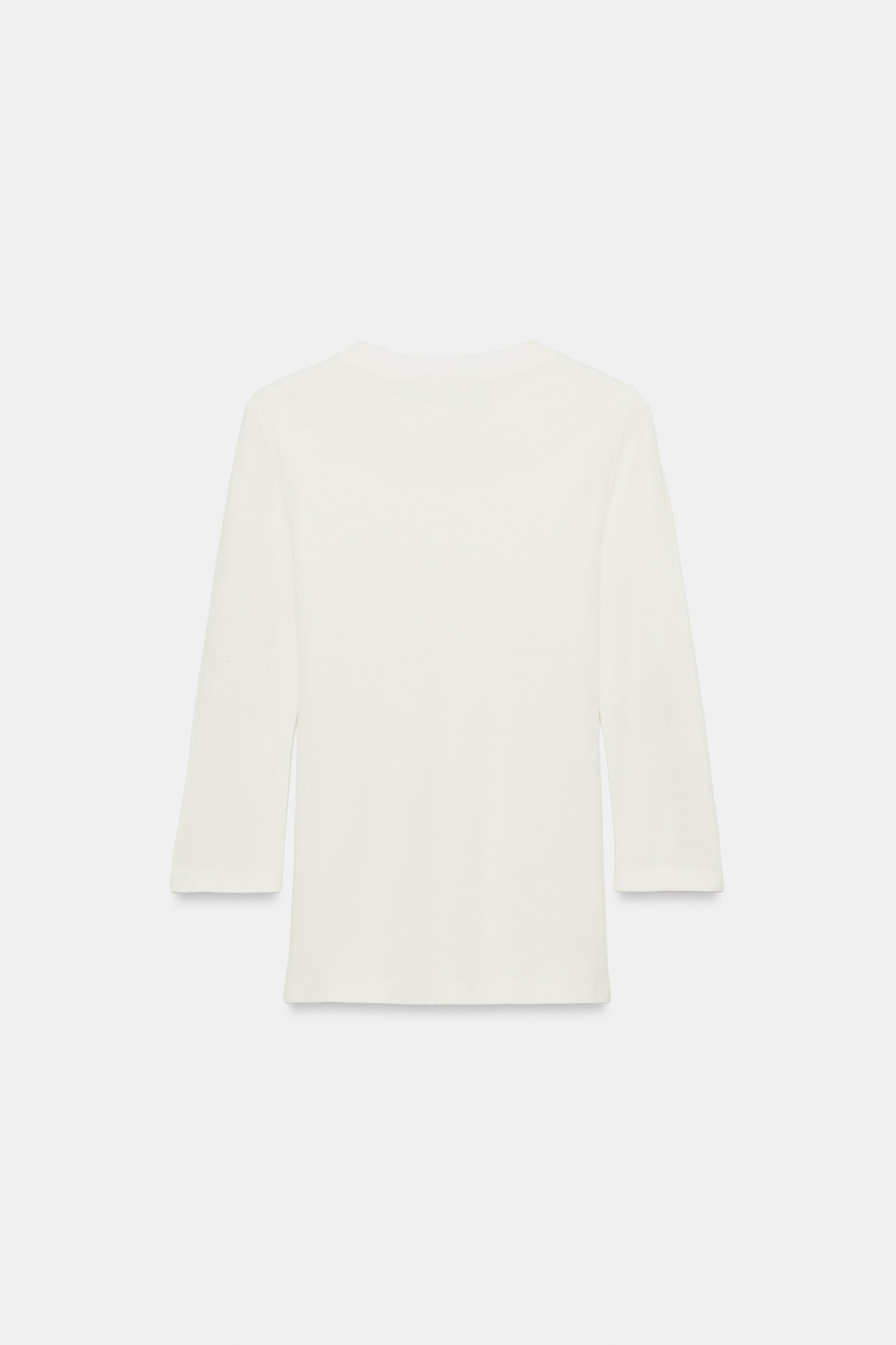 Zara V YAKA T-SHIRT görsel 4