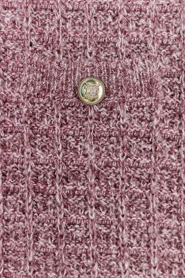 ROBE STRUCTURÉE EFFET FOURRURE - Rose de Zara - Image 6