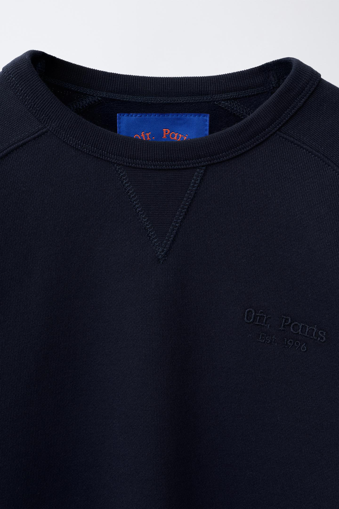 Детская толстовка Zara 0FR. Paris X ZARA Embroidered Text, цвет: Синий — фото 5