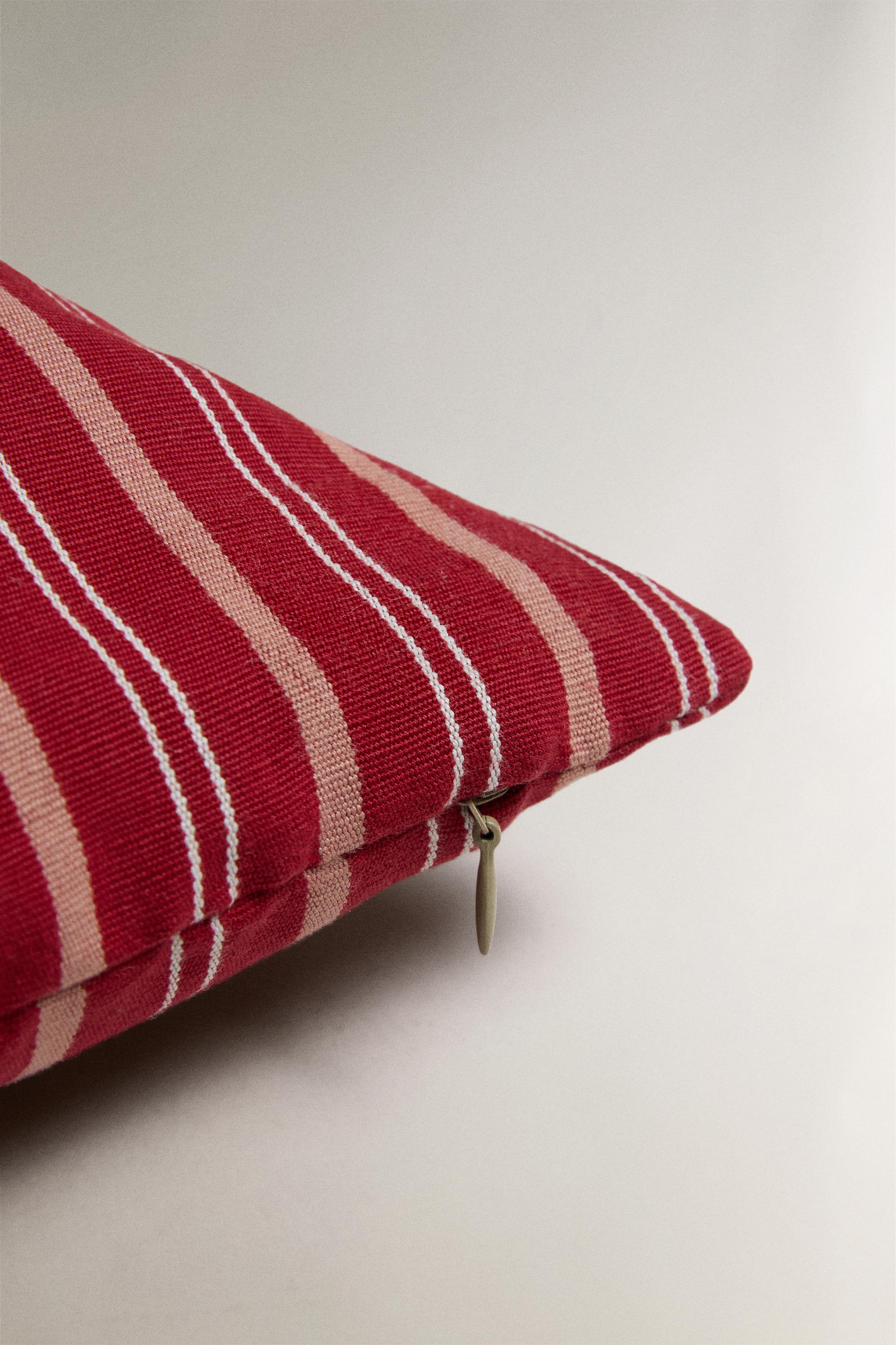 Zara STRIPED THROW PILLOW COVER — фото 4