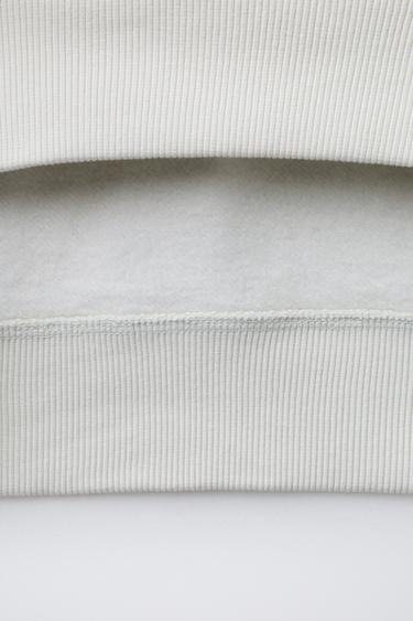 SPORTY HOODIE WITH SLOGAN PRINT - Ecru by Zara - Image 3