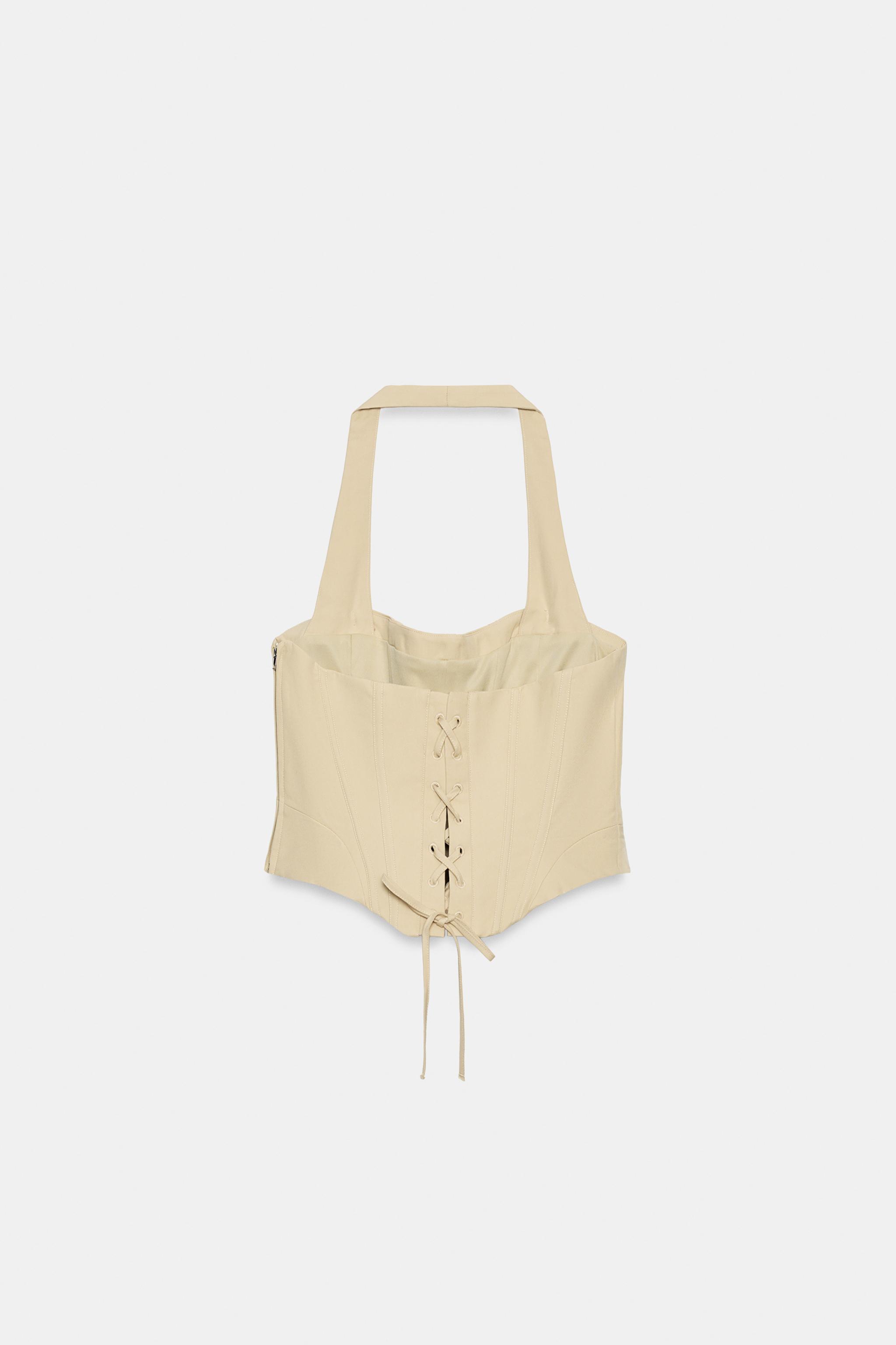 Zara KORSE TARZI HALTER TOP görsel 6