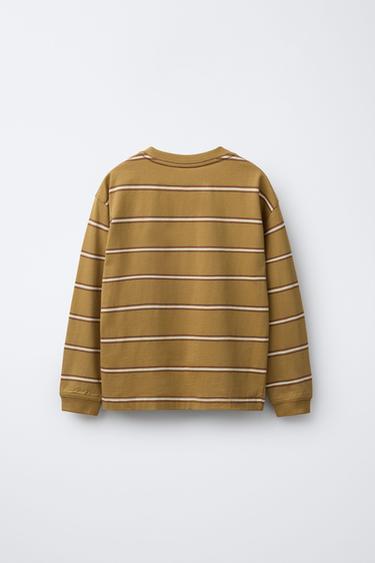 T-SHIRT À RAYURES BENSIMON ® X ZARA - Vert olive de Zara - Image 1