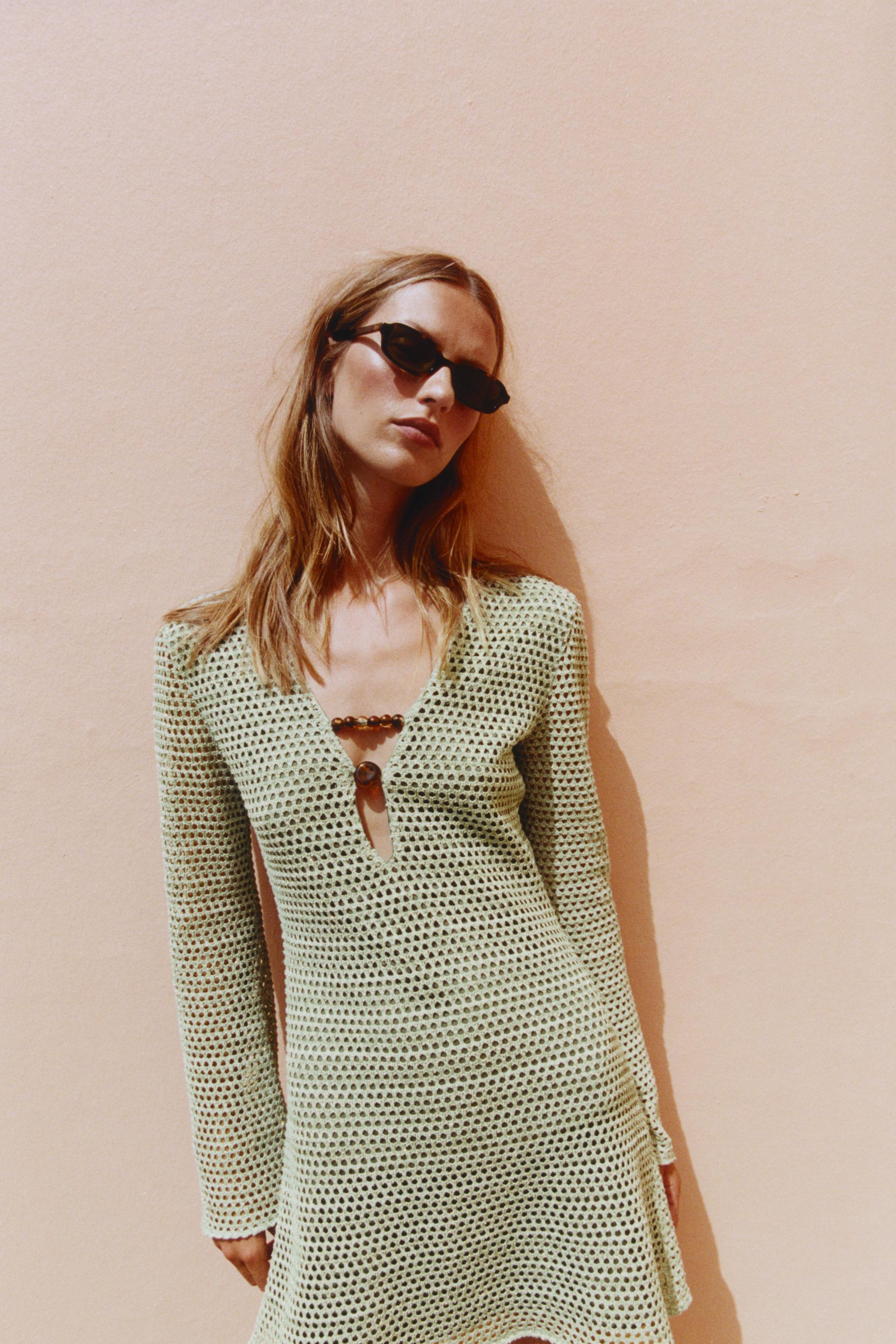 MINI CROCHET TRIM DRESS