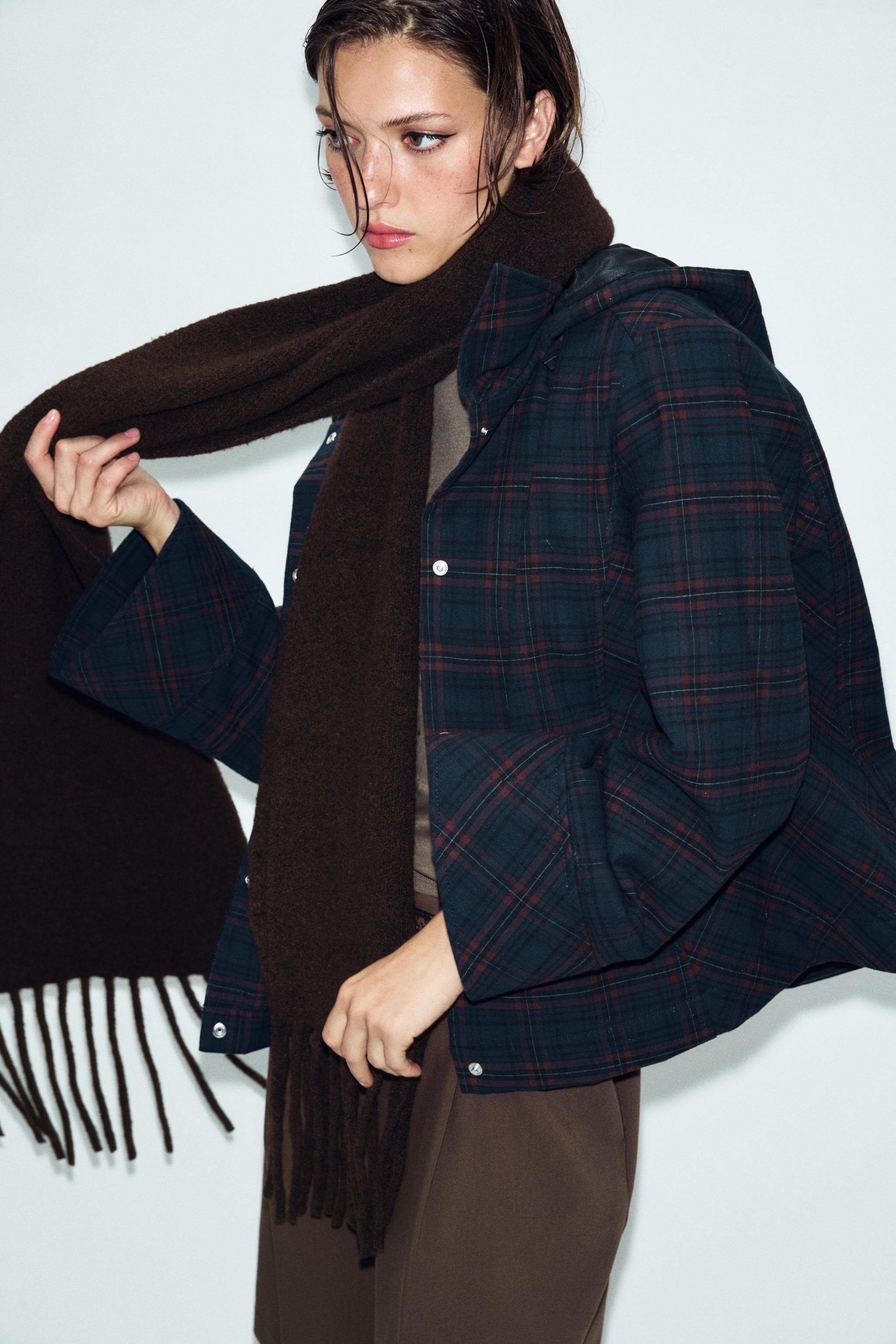 FRINGED KNIT WOOL SCARF - Bluish | ZARA South Africa