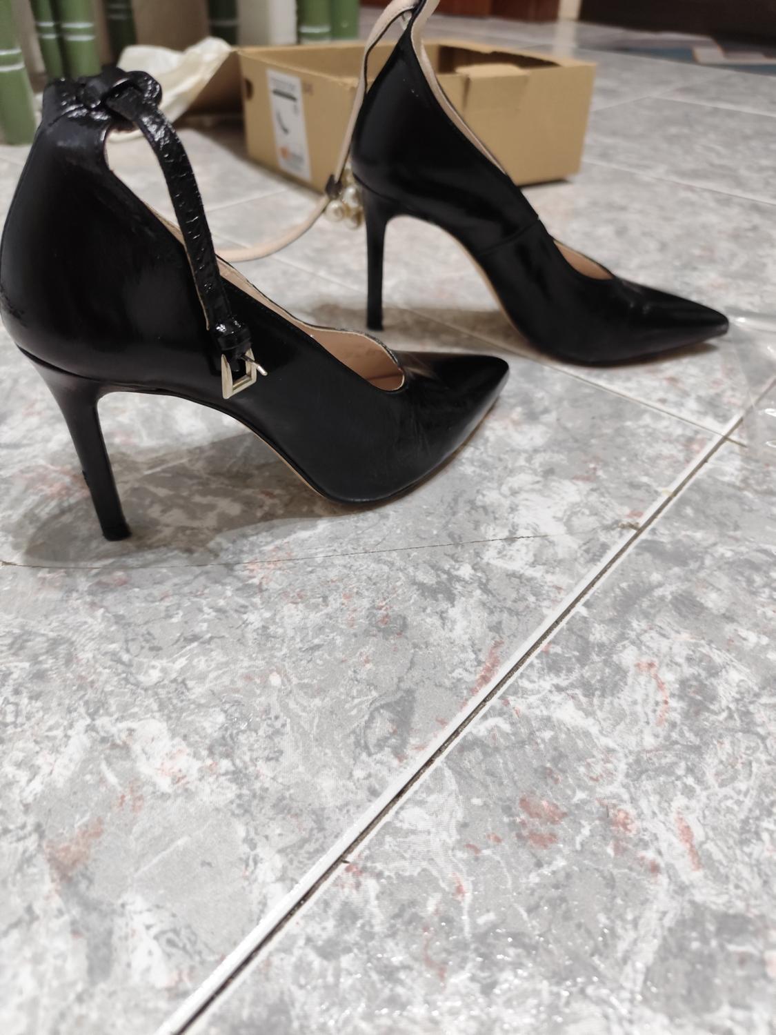 HIGH HEEL COURT SHOES WITH BEADED ANKLE STRAP - Image 8