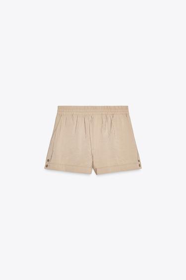 FLOWING MINI SHORTS - Stone by Zara
