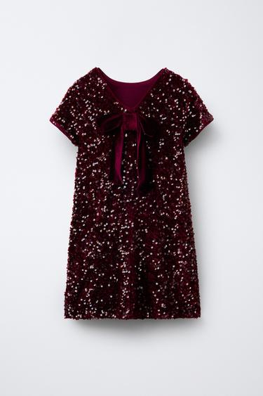 Robe mi-longue à rayures de Zara