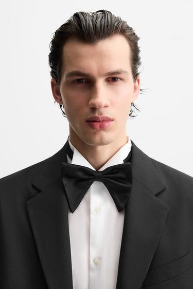 ШИРОКИЙ ГАЛСТУК-БАБОЧКА ИЗ ШЕЛКА — ЧЕРНЫЙ от Zara — изображение 0