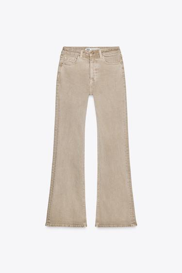 Z1975 FLARED HIGH-WAIST JEANS - Sand by Zara