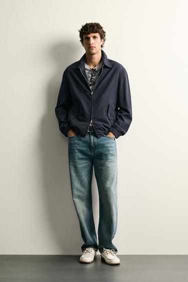 ÁO KHOÁC DÁNG SƠ MI REGULAR FIT KHÓA KÉO - Màu xanh nước biển từ Zara - Hình ảnh 0