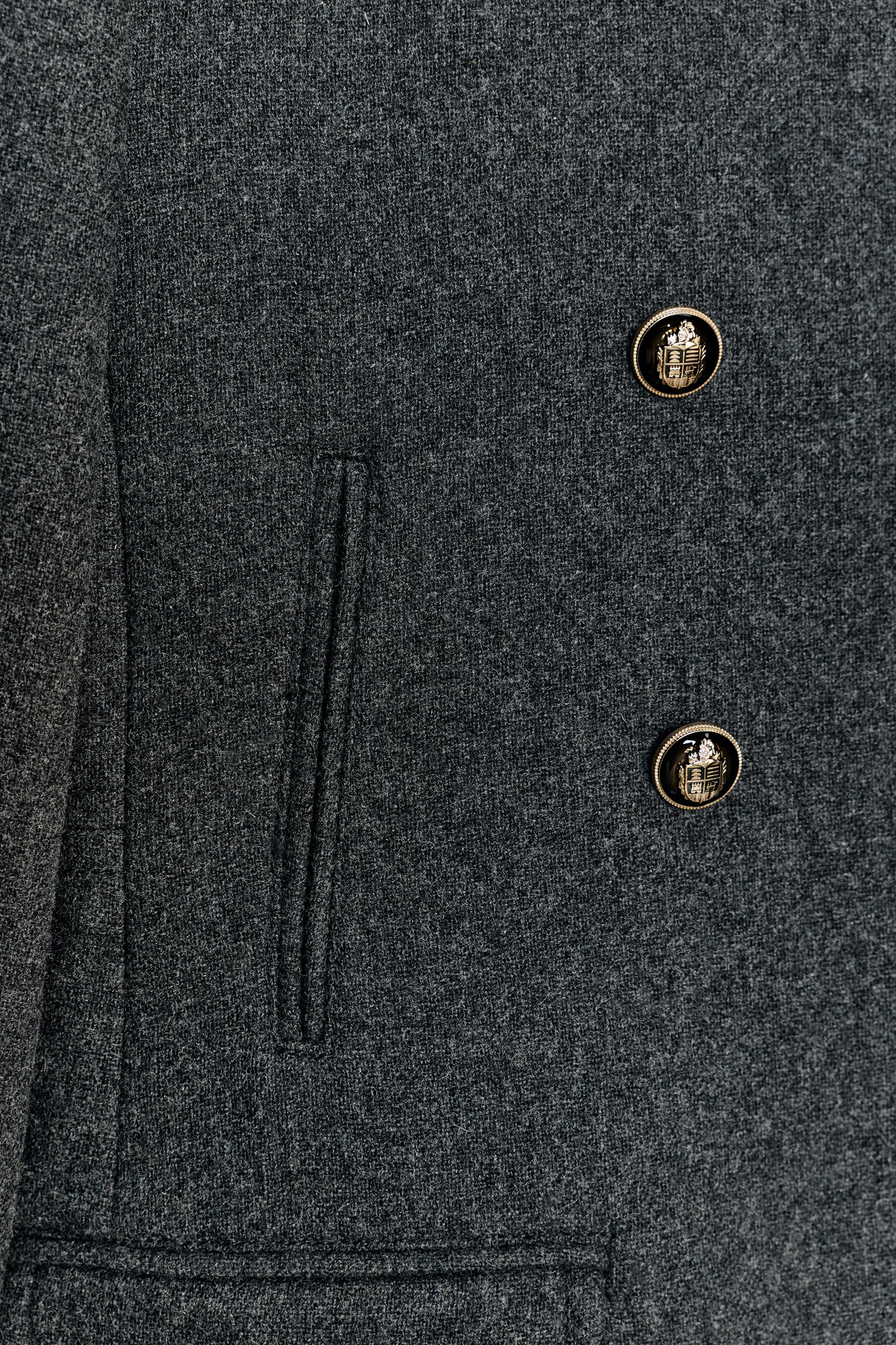 DOUBLE-BREASTED WOOL COAT