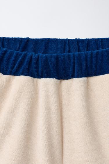 CONTRAST TERRY BERMUDA SHORTS - Ecru by Zara - Image 2