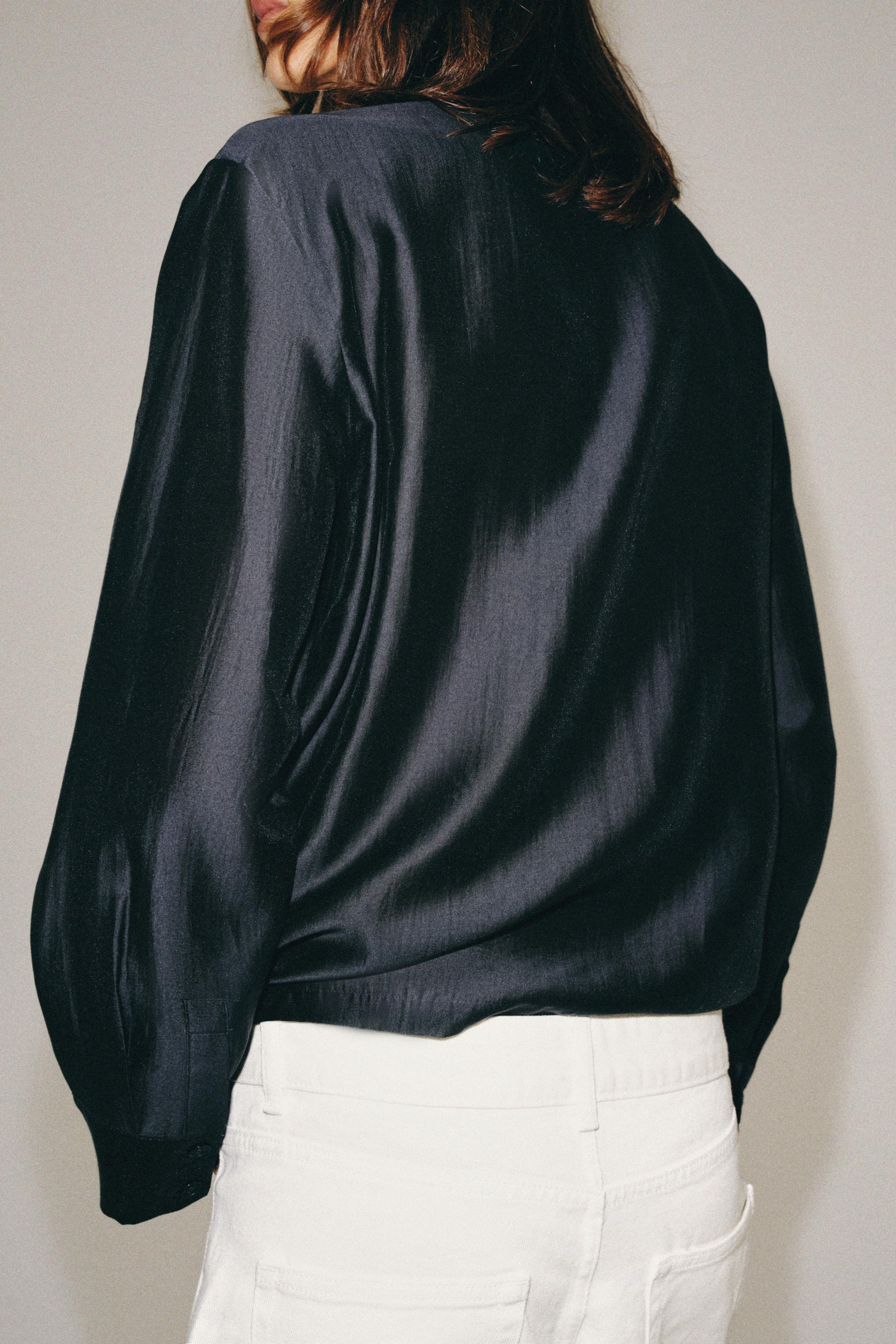 Zara ZW COLLECTION ORTA BEL DENIM BERMUDA görsel 3