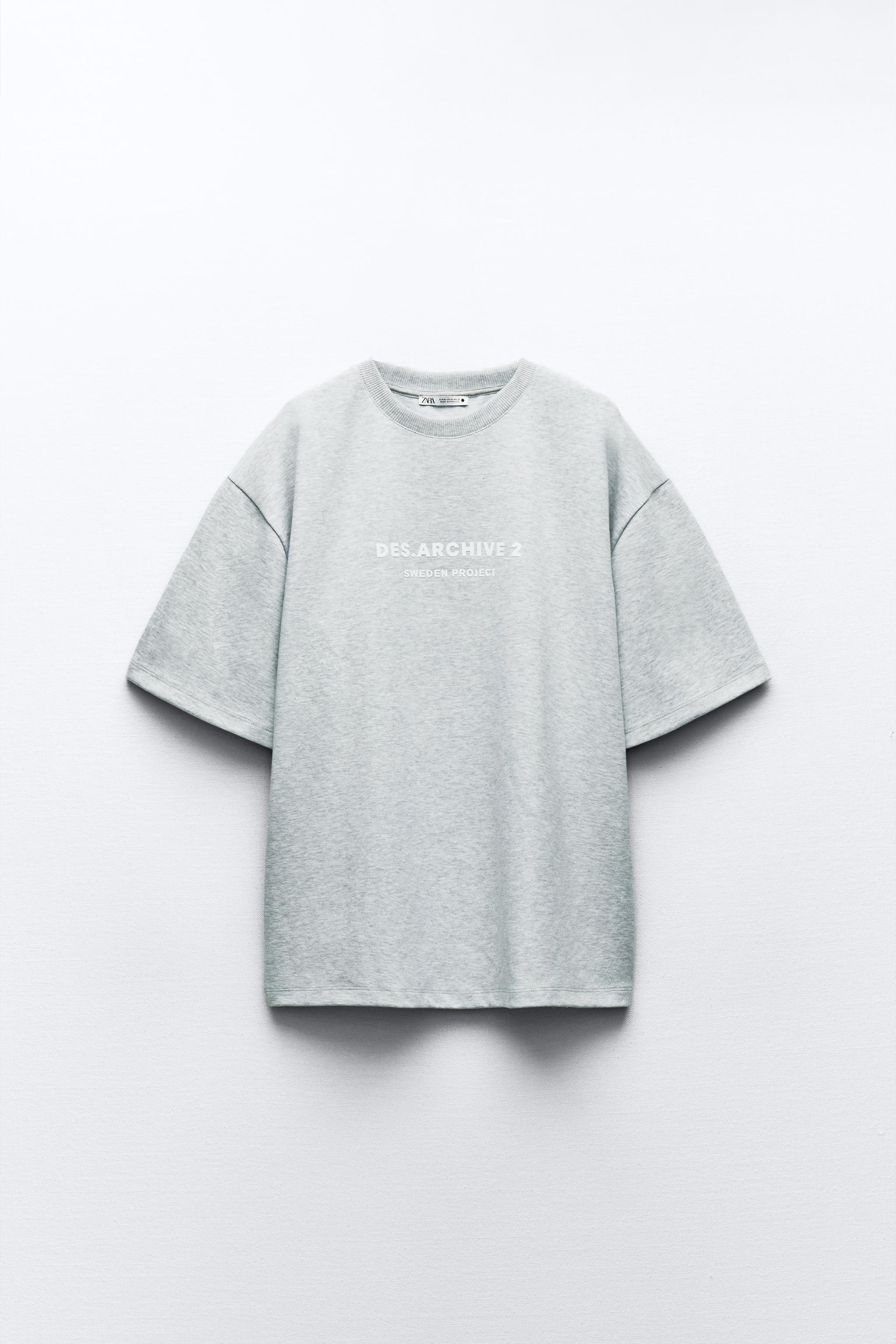 テキスト INTERLOCK Ｔシャツ - グレーマール | ZARA Japan / 日本