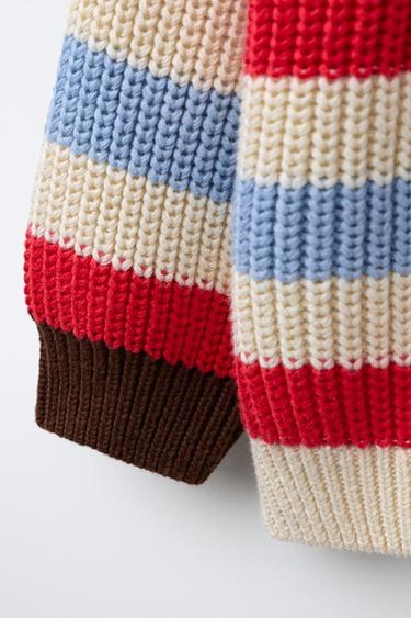 PULL EN MAILLE À RAYURES - rayures de Zara - Image 3