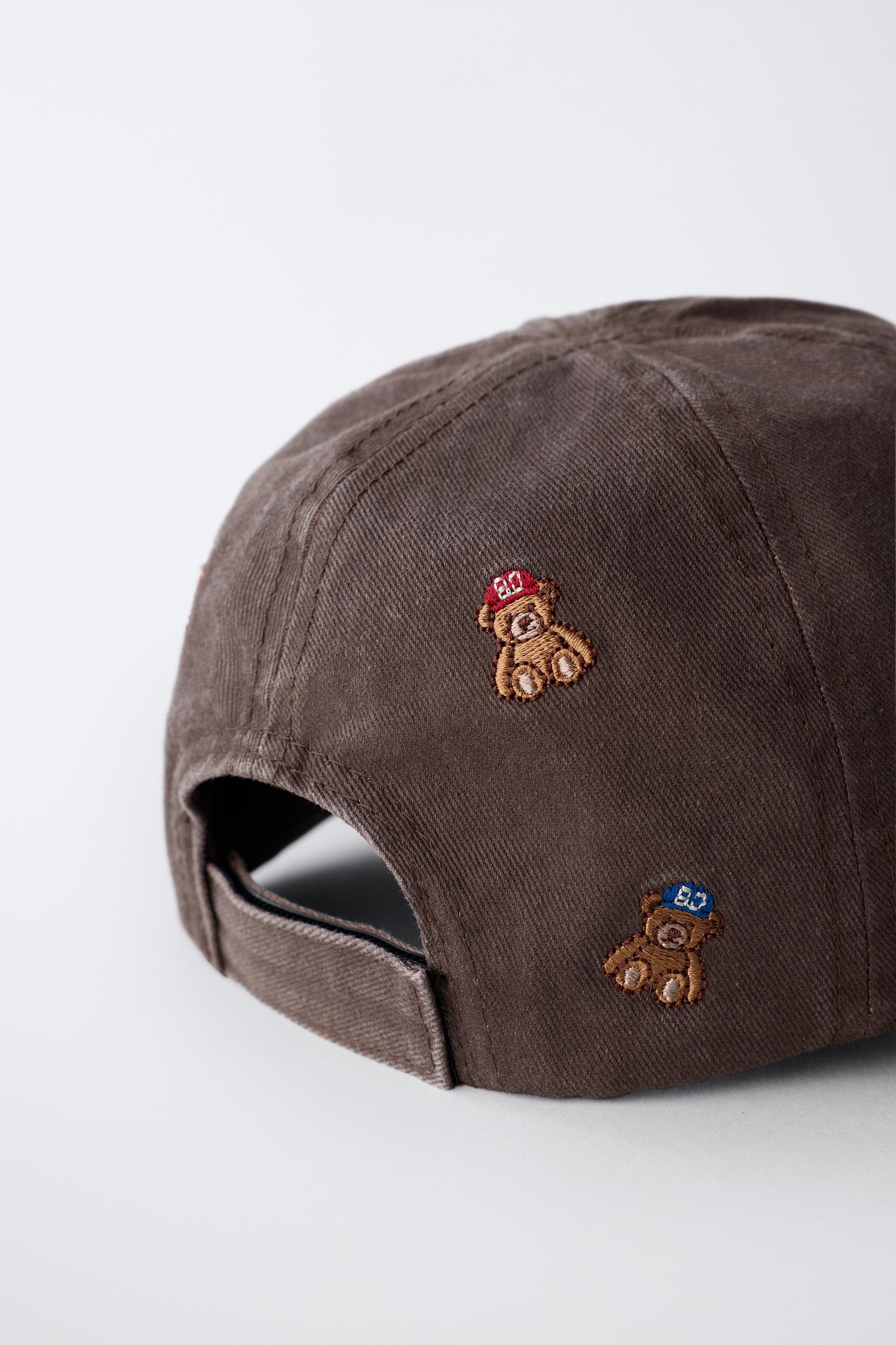 Детские кепки Zara EMBROIDERED BEAR — фото 3