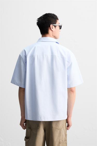 TEXTURED OXFORD SHIRT - Light sky blue by Zara - Image 2